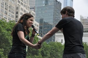 Lindsay Mendez and Derek Klena @ BroadwayWorld Lindsay Mendez and Derek Klena Photo
