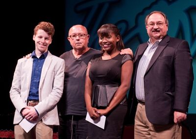 Austy Hicks with second place winner DeShana Wooden, Artistic Director Jesse Cline an Photo