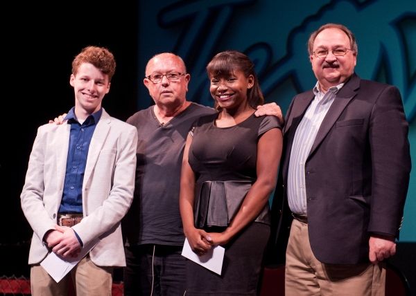 Austy Hicks with second place winner DeShana Wooden, Artistic Director Jesse Cline an Photo