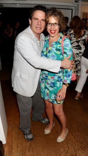 Peter Scolari (Porlogus/Pseudolus) and Jackie Hoffman (Domina) Photo