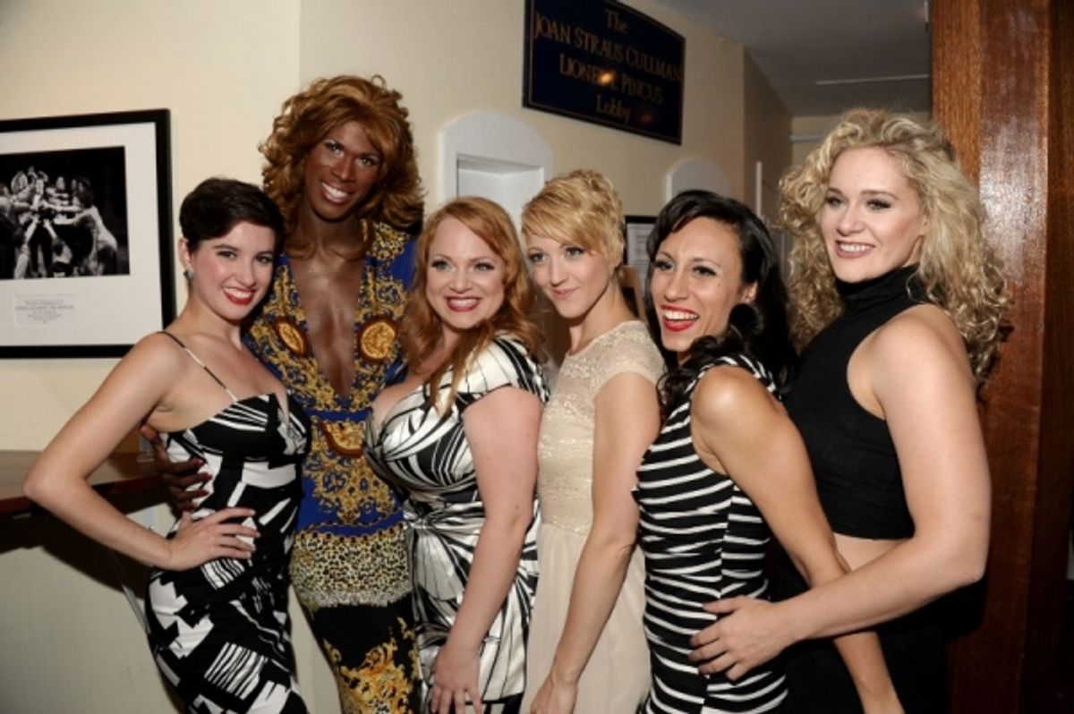 Phoebe Pearl (Geminae), Terry Lavell (Gymnasia), Jen Bechter (Panacea), Shiloh Goodin (Assoc. Choreographer and Geminae), Halley Cianfarini (Tintinaula), and Jessica Crouch (Vibrata) at 