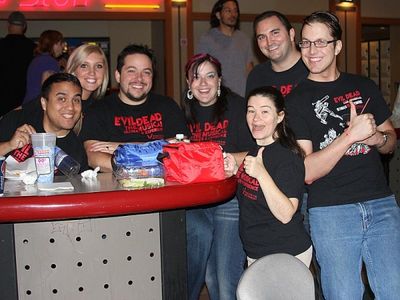 Cast and Crew of EVIL DEAD (l to r): Christopher Lyons, Lynnae Meyers, Mark LoProto,  Photo