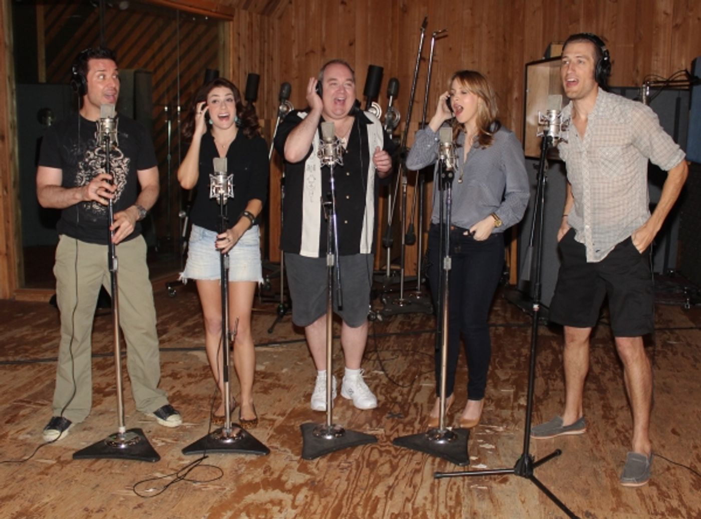 Photo Coverage: In the Recording Studio with Zachary Levi, Krysta Rodriguez & the Cast of FIRST DATE! Image