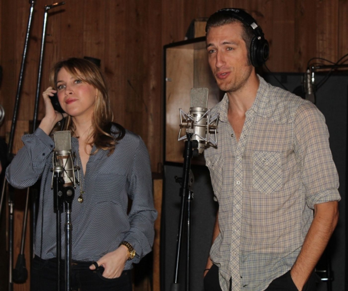 Photo Coverage: In the Recording Studio with Zachary Levi, Krysta Rodriguez & the Cast of FIRST DATE! Image