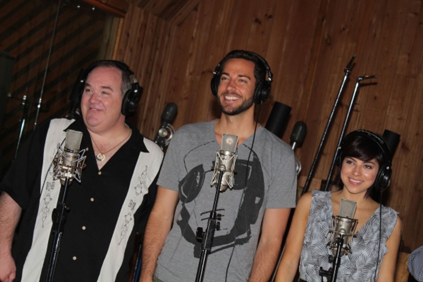 Photo Coverage: In the Recording Studio with Zachary Levi, Krysta Rodriguez & the Cast of FIRST DATE! Image