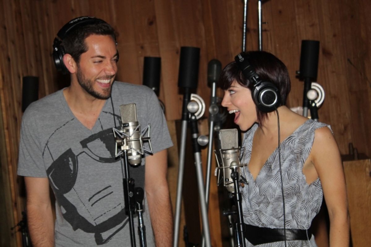 Zachary Levi and Krysta Rodriguez at 