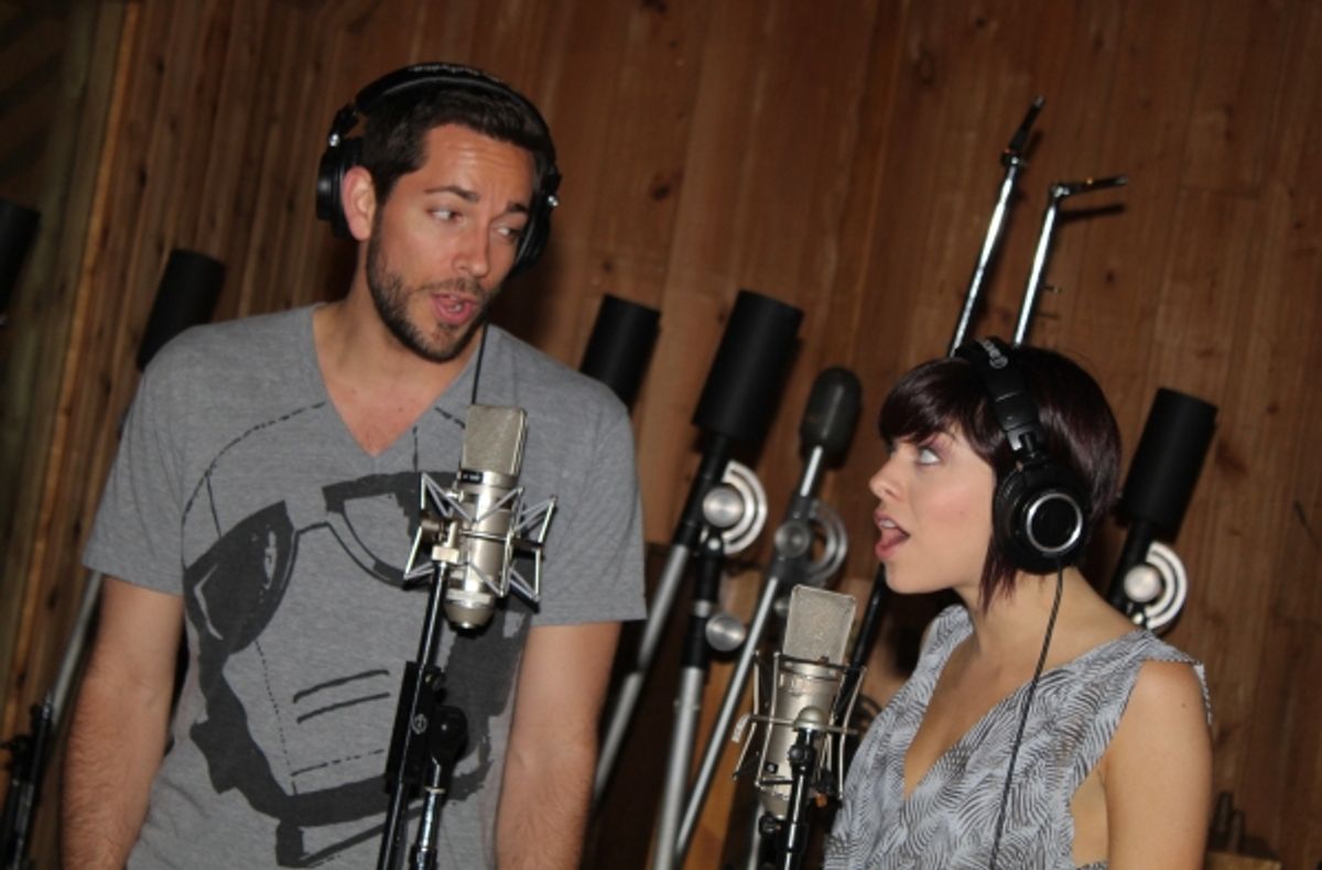 Zachary Levi and Krysta Rodriguez at 