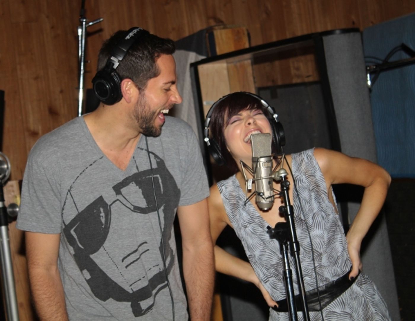 Photo Coverage: In the Recording Studio with Zachary Levi, Krysta Rodriguez & the Cast of FIRST DATE! Image