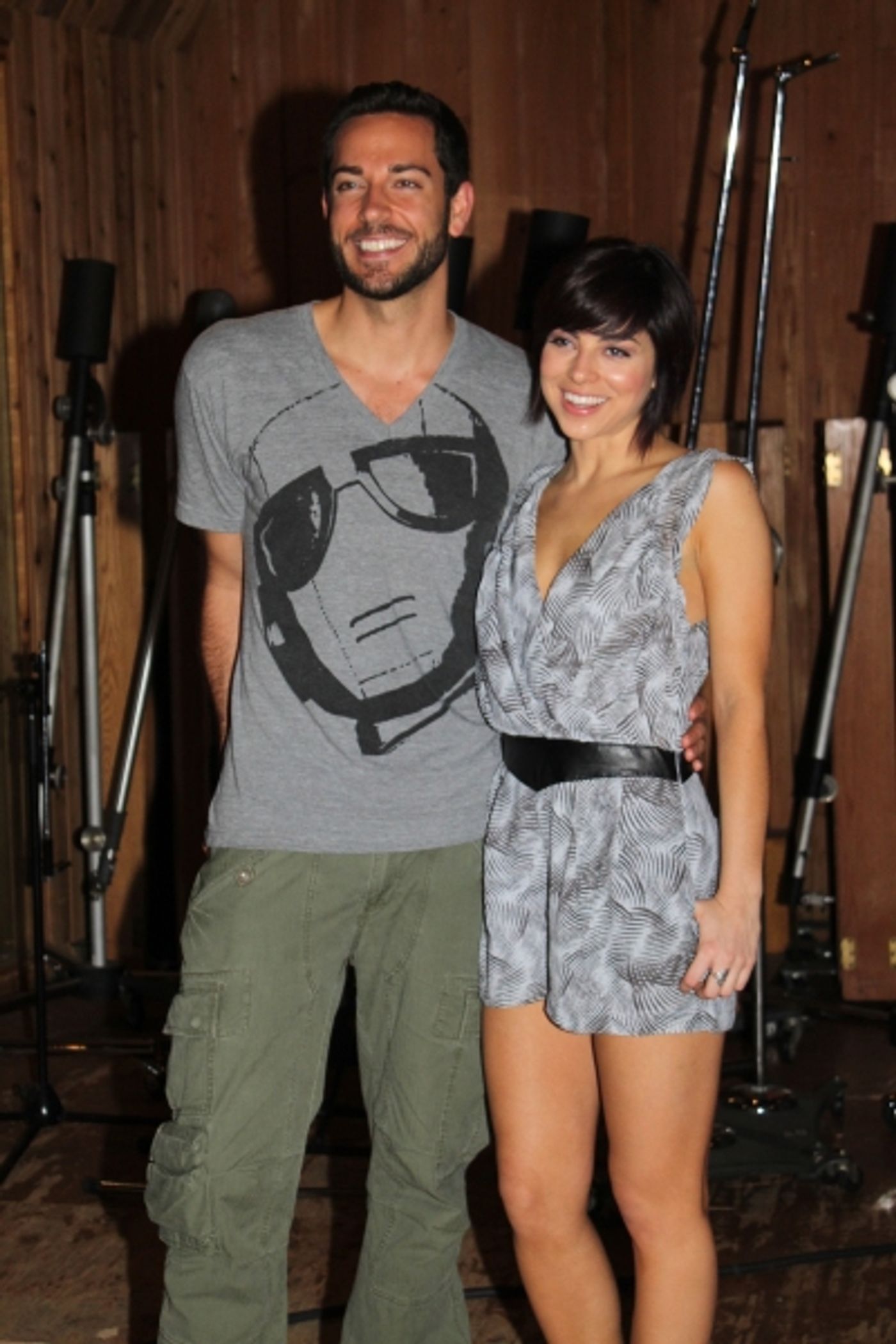 Photo Coverage: In the Recording Studio with Zachary Levi, Krysta Rodriguez & the Cast of FIRST DATE! Image