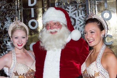 The Rockettes with Santa Claus Photo