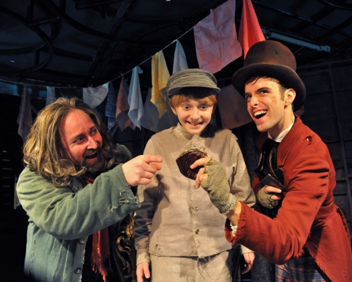 John Anthony Lopez (as Fagin), Brandon Singel (as Oliver) and Todd Ritch (as the Artful Dodger) at 