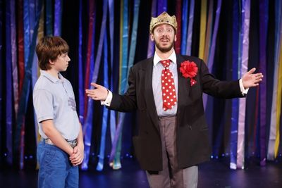 Timmy (Cormac Cullinane) and King Edward (Jason Pintar) share a moment. Photo