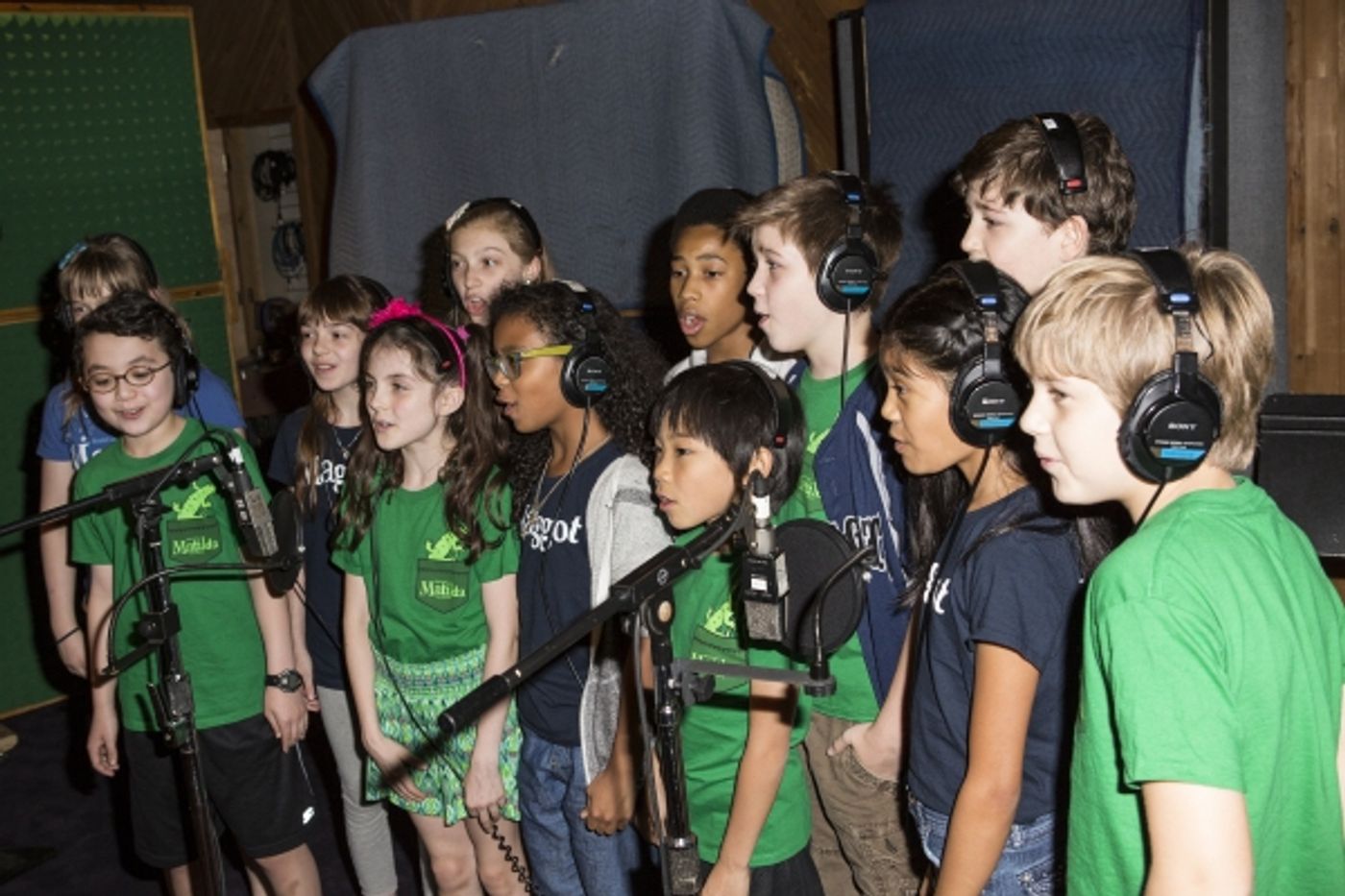 Photo Coverage: In the Recording Studio with the Cast of Broadway's MATILDA! Image