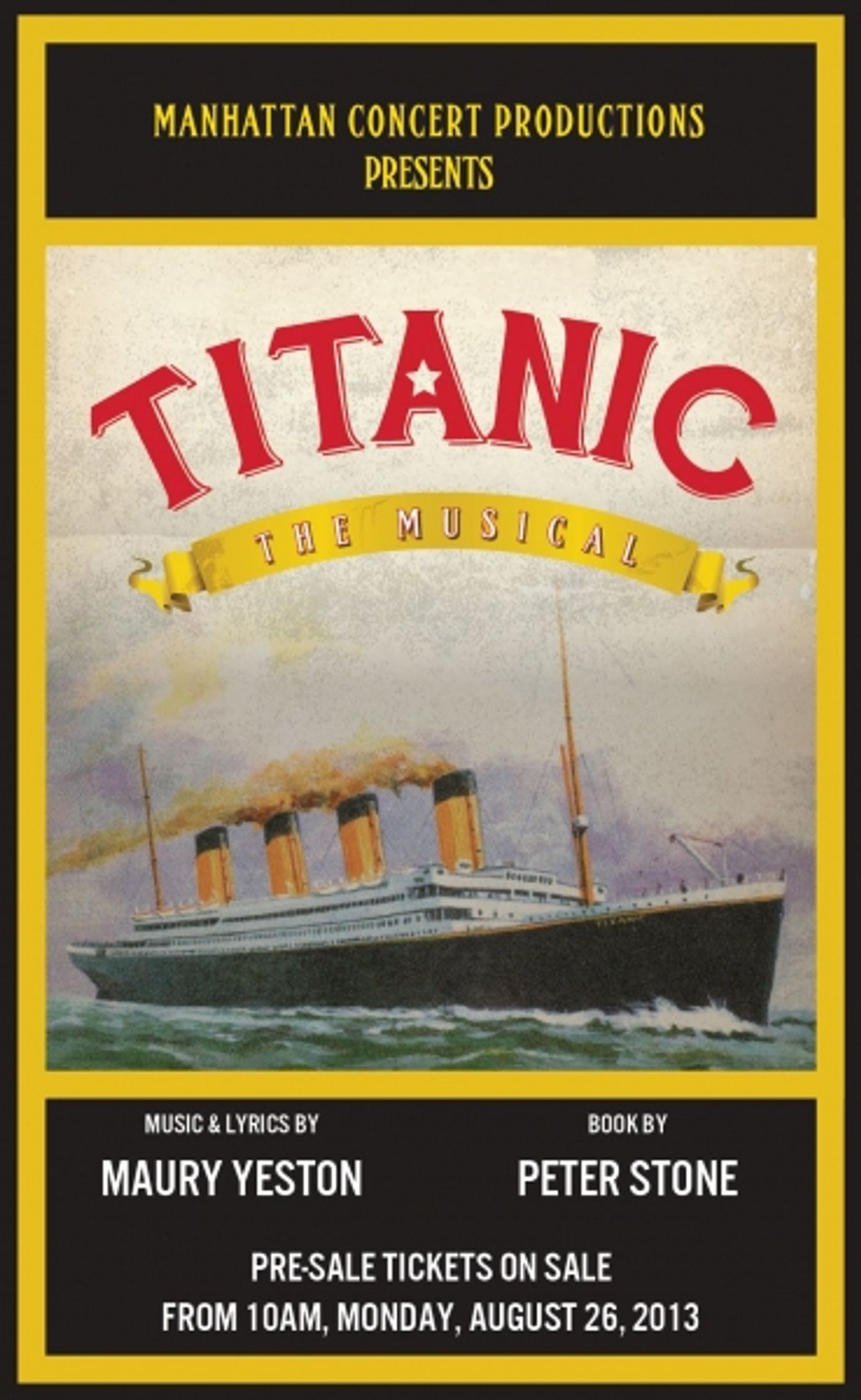 Photo Flash: Artwork Released for Manhattan Concert Productions' TITANIC Image