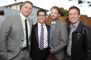 Directors Guy Shalem and Don Roos flank actors Dan Bucatinsky (ABC''s ''Scandal'') an Photo
