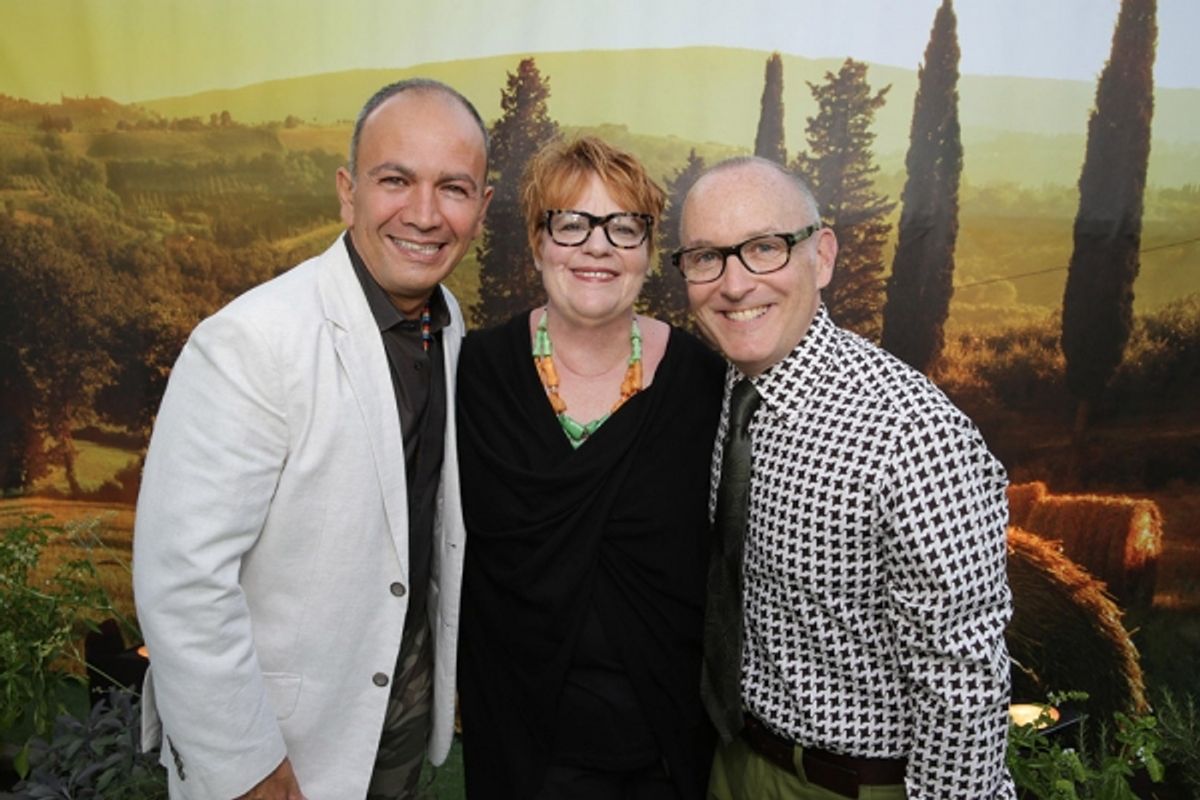 Four time Emmy-nominee Karo Vartainian (Costume Supervisor, ''Desperate housewives''), Jacqui Farina, Project Angel Food''s Director of Special Events, and Project Angel Food Board Member George Anderson. at 
