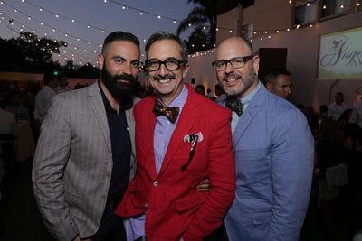 Sylvestre Huerta, Project Angel Food Board Member Peter Gurski and Mark Landres. Photo