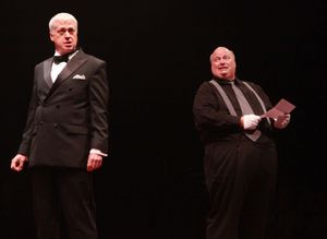 Tom Hewitt (Billy Flynn) and Ric Stoneback (Amos Hart) Photo
