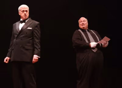 Tom Hewitt (Billy Flynn) and Ric Stoneback (Amos Hart) Photo