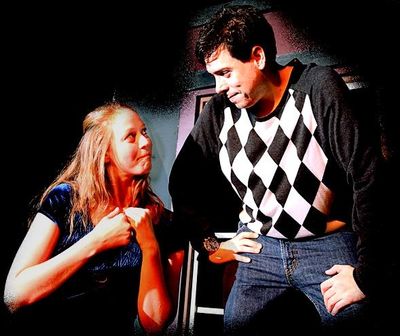 Barney (Scott McWhirter) and Eleanor (Samantha Walker) meet for the first time. Photo