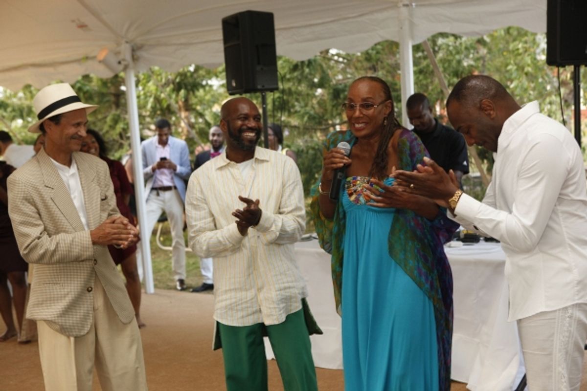 Khephra Burns, Ronald K. Brown, Artistic Director, Evidence, A Dance Company, Susan L. Taylor, and Reginald Van Lee, Evidence Chair Emeritus at 