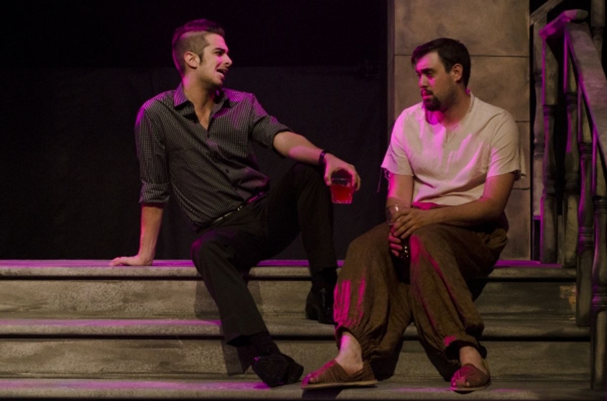 Joey Richter as Satan and Reed Campbell as Judas Iscariot in The Last Days of Judas Iscariot. at 