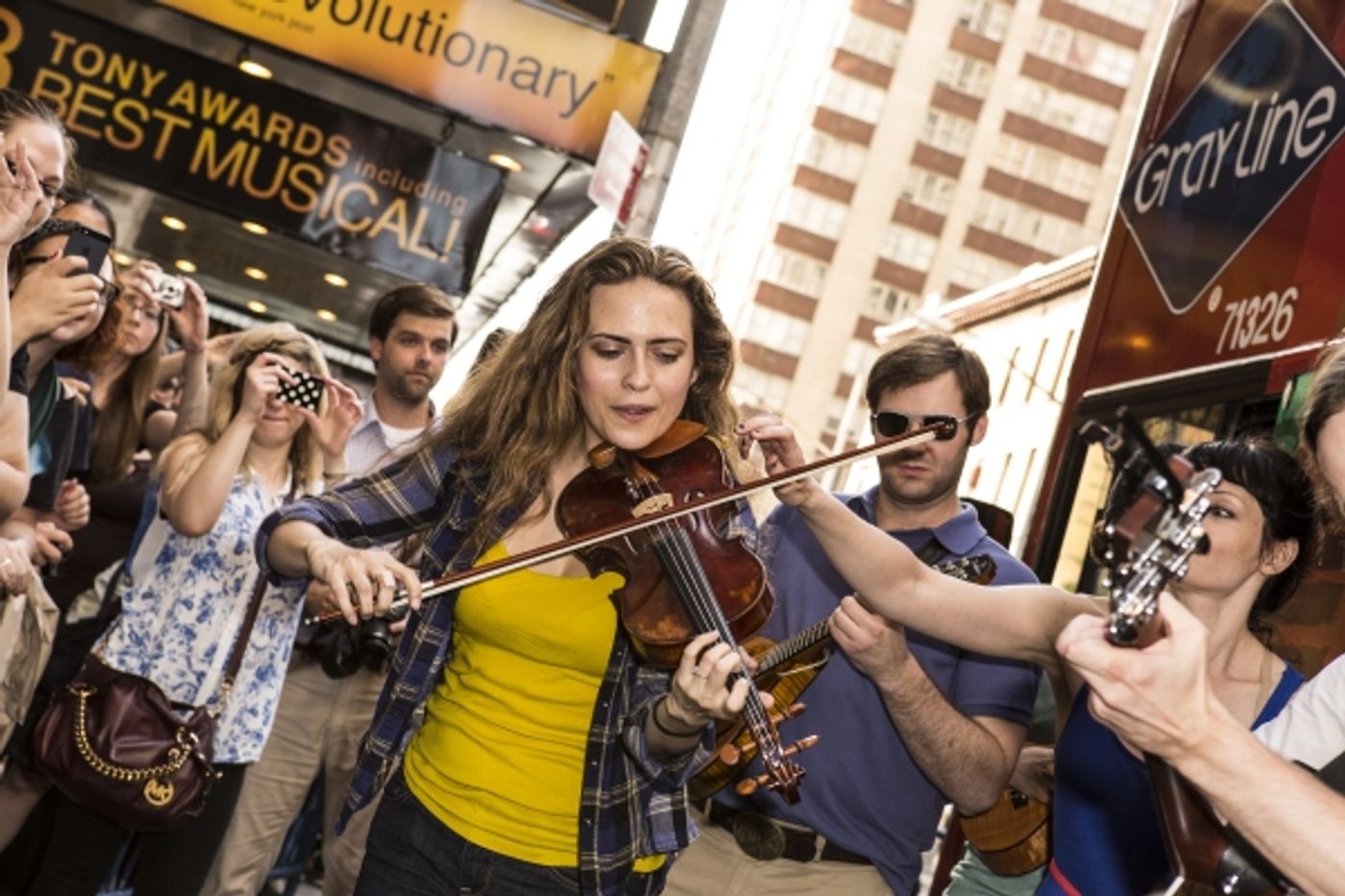 Photo Coverage: ONCE Cast Thanks Fans with Special Outdoor Performance!  Image