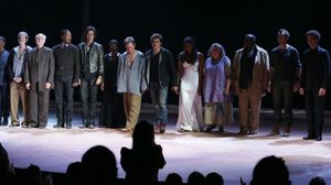 Orlando Bloom and Condola Rashad with the ensemble cast  Photo