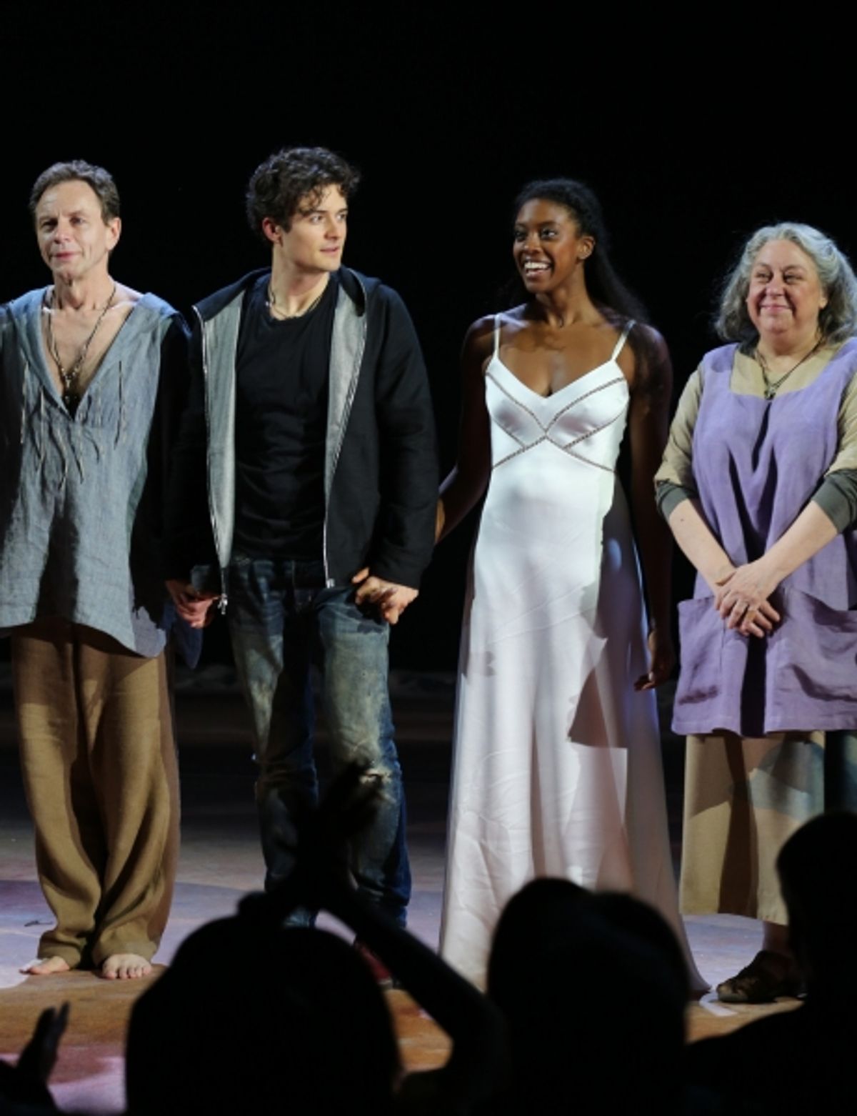 Brent Carver, Orlando Bloom, Condola Rashad and Jayne Houdyshell  at 