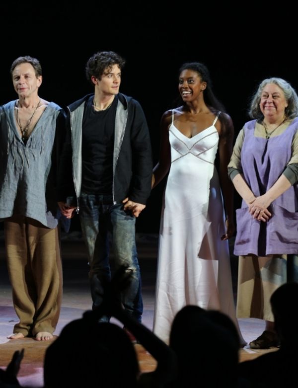 Brent Carver, Orlando Bloom, Condola Rashad and Jayne Houdyshell  Photo