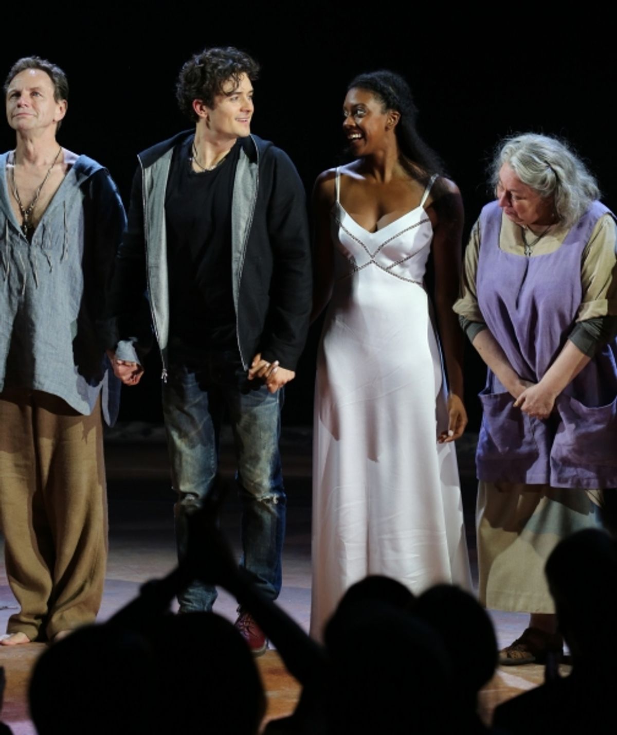 Brent Carver, Orlando Bloom, Condola Rashad and Jayne Houdyshell  at 