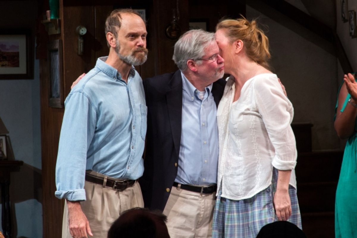 David Hyde Pierce, Christopher Durang, Kristine Nielsen at 