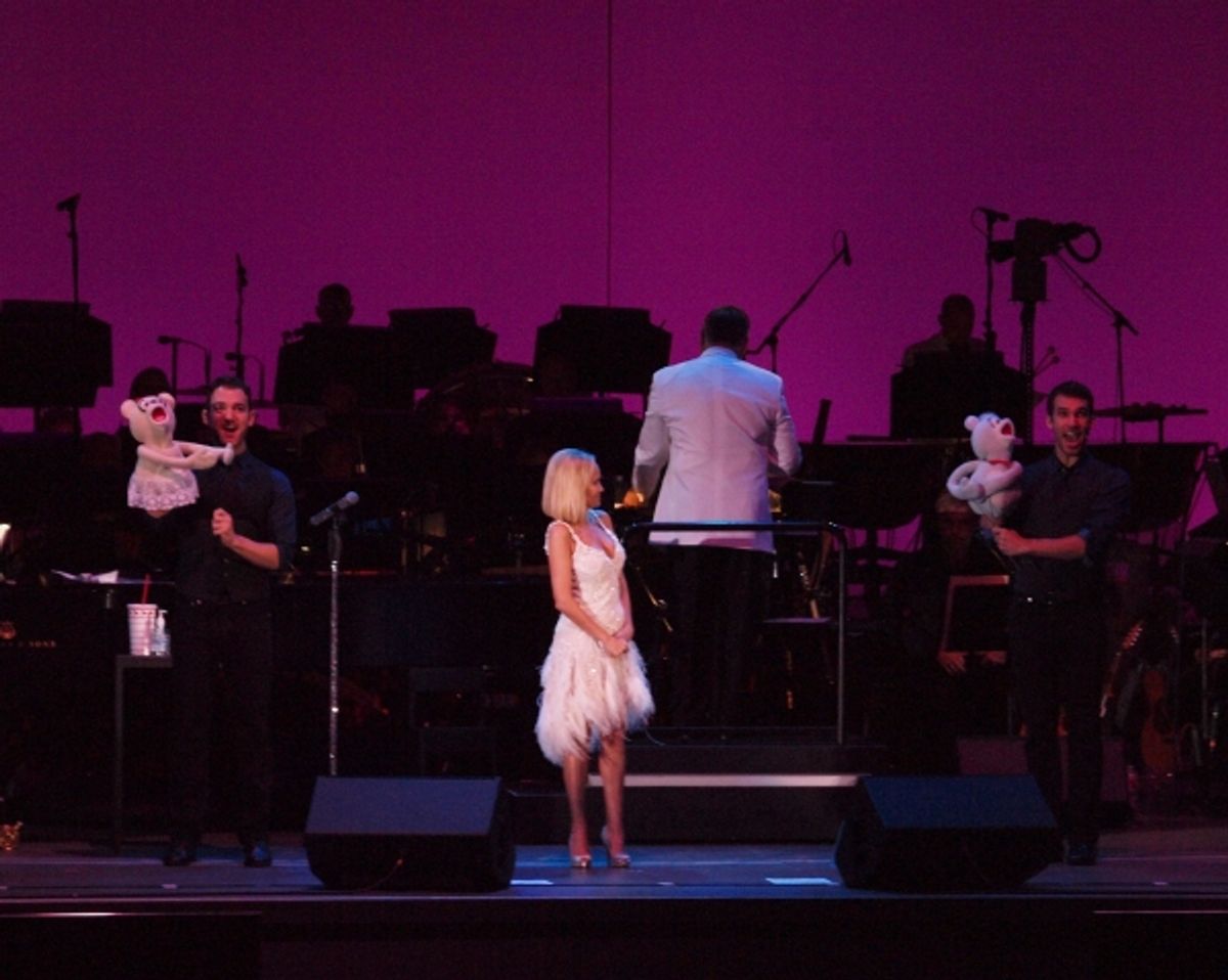 Kristin Chenoweth, Constantine Germanacos and Johnny Stellard
 at 