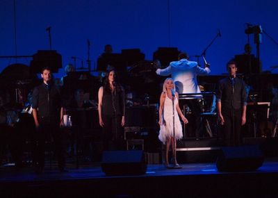 Jennifer Diamond, Kristin Chenoweth, Constantine Germanacos and Johnny Stellard
 Photo