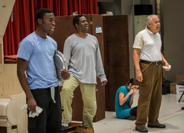 Tosin Morohunfola (Cephas Sykes), Cleavant Derricks (Sylvester Sykes) and Larry Marsh Photo