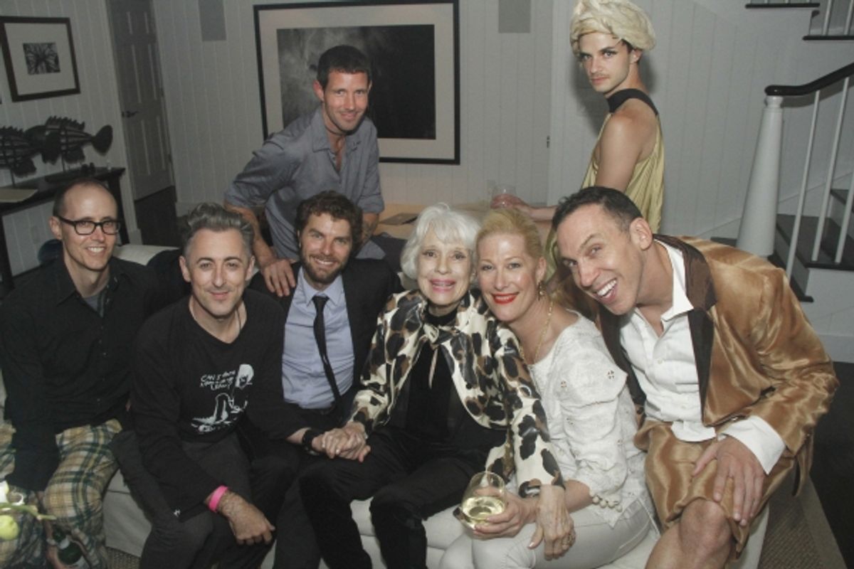 Grant Shaffer, Alan Cumming, Lance Horne, Justin V Bond, Carol Channing and Daniel Nardicio at 