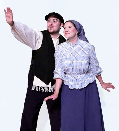 Shawn Smith Jones is Motel the Tailor and Marie Schmidt is Tzeitel Photo