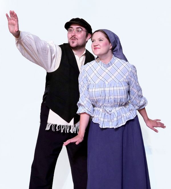 Shawn Smith Jones is Motel the Tailor and Marie Schmidt is Tzeitel Photo