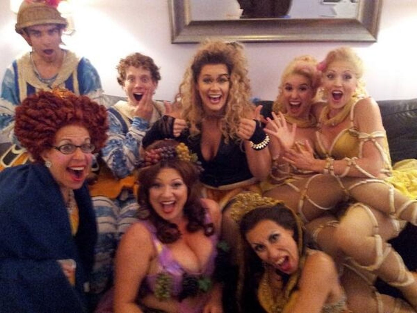 Photo Flash: Saturday Intermissions Pics, August 31 - Part 2 - Cast of Broadway's MATILDA Begs Lauren Ward to Stay, Jackie Hoffman in Bay Street's FORUM & More! Image