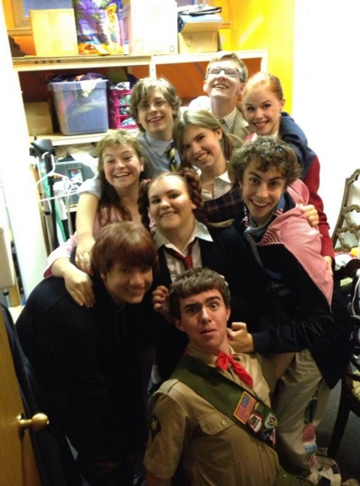 Photo Flash: Saturday Intermissions Pics, August 31 - Part 2 - Cast of Broadway's MATILDA Begs Lauren Ward to Stay, Jackie Hoffman in Bay Street's FORUM & More! Image