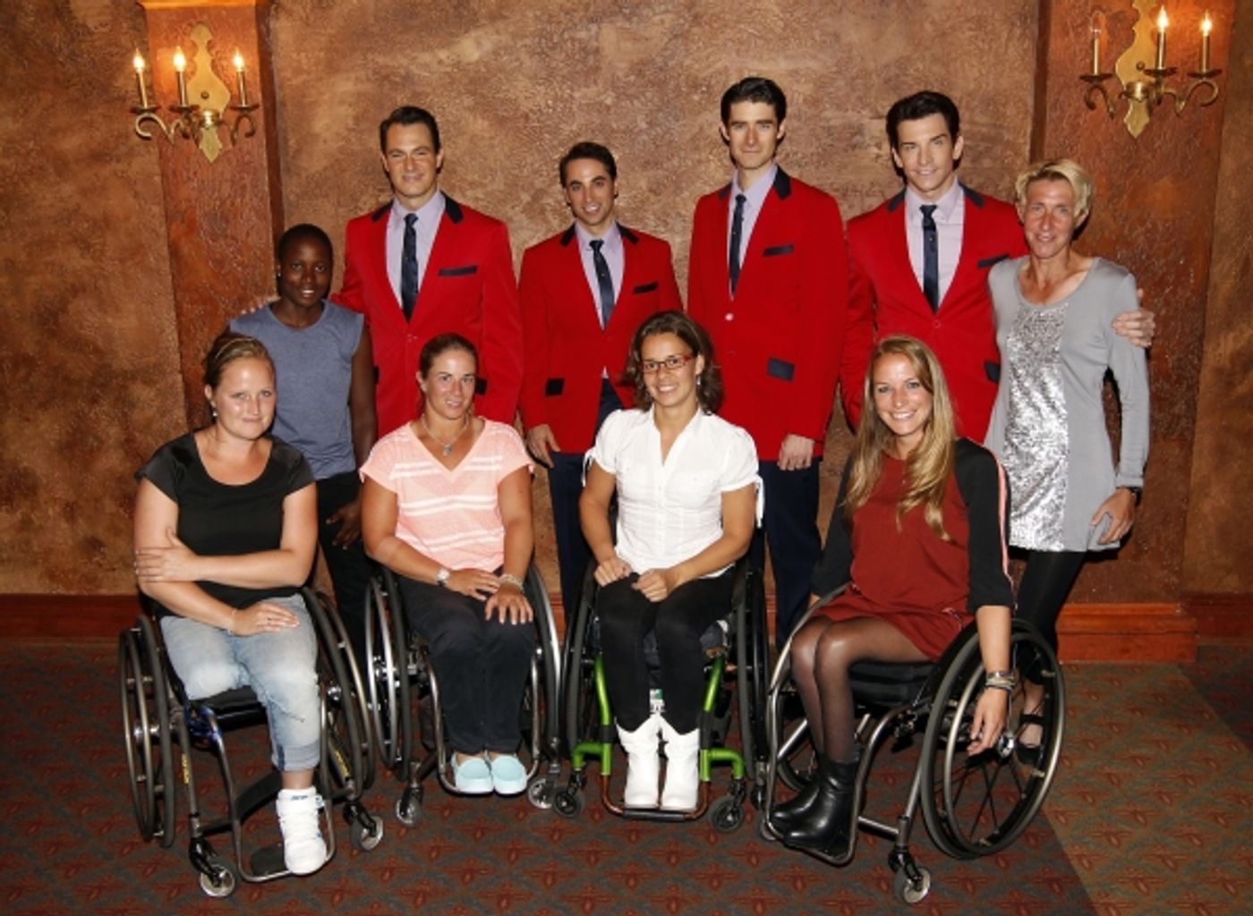 Photo Flash: US Open Wheelchair Tennis Athletes Visit JERSEY BOYS Image