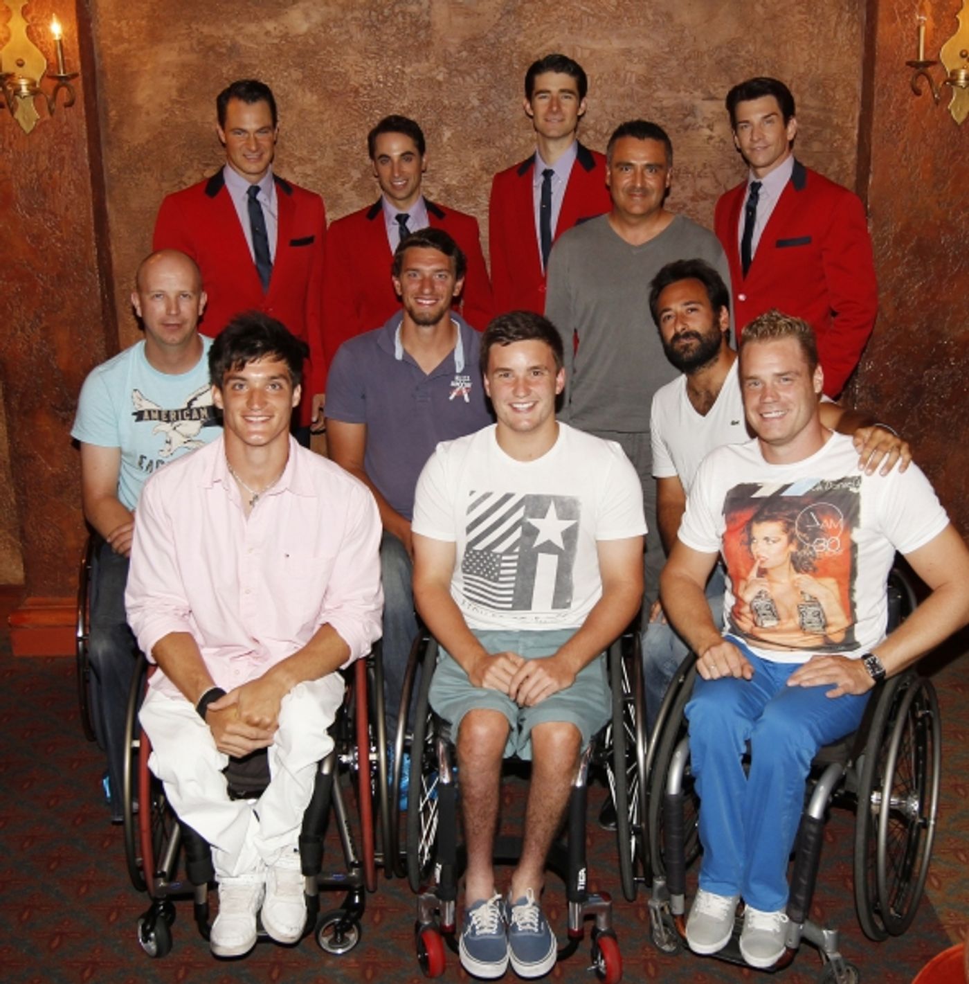 Photo Flash: US Open Wheelchair Tennis Athletes Visit JERSEY BOYS Image