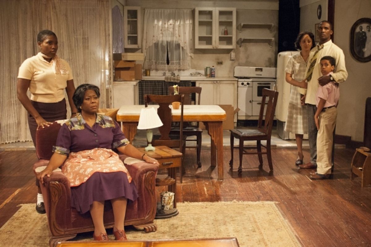 The Younger family: Beneatha (Mildred Marie Langford, from left), Lena (Greta Oglesby), Ruth (Toni Martin), Walter Lee (Jerod Haynes) and Travis (Oscar Vasquez III, pictured, who alternates the role with Alex Henderson). at 