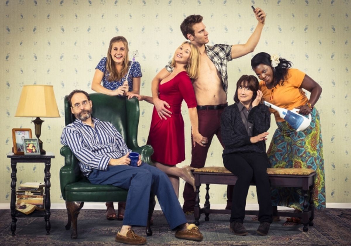 Anthony Fusco (Vanya), Caroline Kaplan (Nina), Lorri Holt (Masha), Mark Junek (Spike), Sharon Lockwood (Sonia), and Heather Alicia Simms (Cassandra) at 