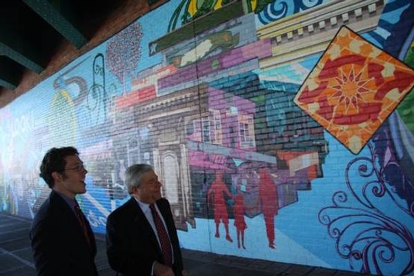 Brooklyn Borough President Marty Markowitz joins Atlantic Avenue BID Executive Direct Photo