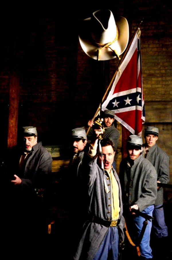 (Foreground) Niall McGinty as Brigadier General Lewis A. Armistead and (background, L Photo