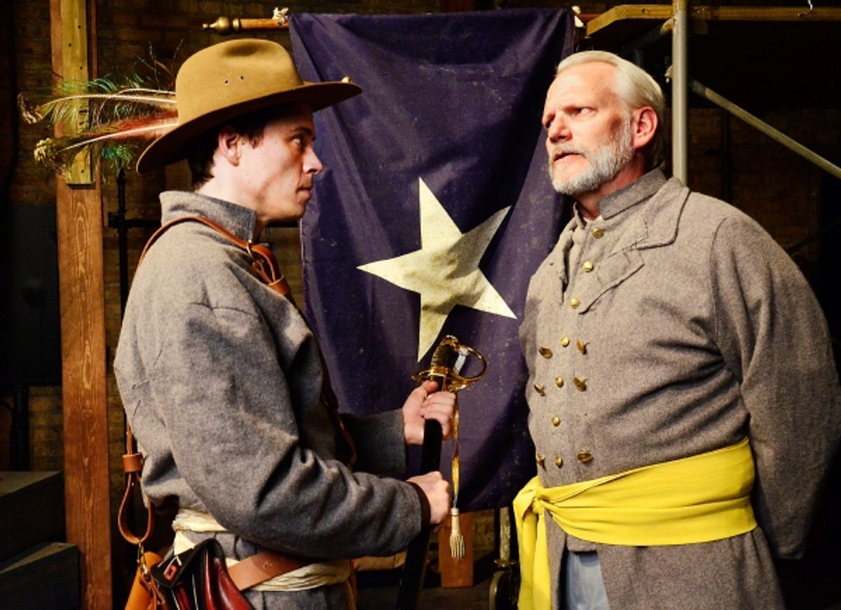 Zach Livingston as Major General James E. B. Stuart and Don Bender as General Robert E. Lee at 