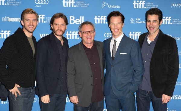 Dan Stevens, Daniel Bruhl, Bill Comdon, Benedict Cumberbatch and Josh Singer Photo