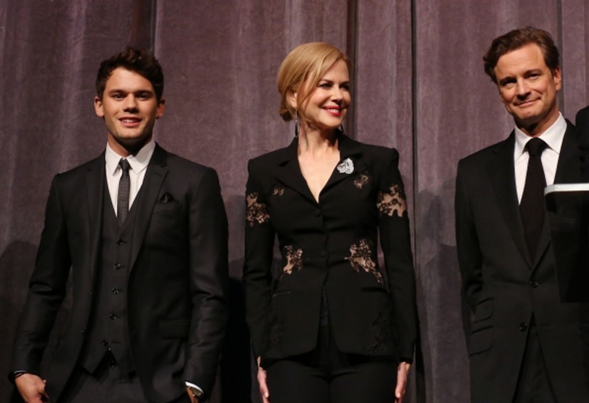Jeremy Irvine, Nicole Kidman and Colin Firth at 