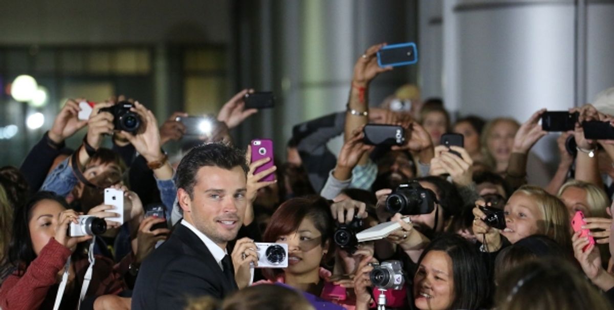 Tom Welling and fans at 